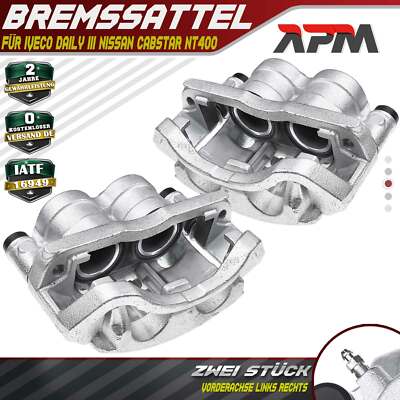 2x Bremssattel mit Halter Vorne L+R 52mm für Iveco Daily III Nissan Cabstar