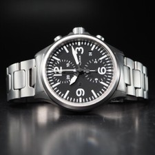 Sinn 756 Tegimented on Bracelet Chronograph Date Automatic Black Dial Men's 40mm 7