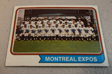 1974 Topps Baseball Card # 508 Montreal Expos Team Card