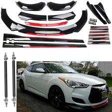 For Hyundai Veloster Front Rear Bumper Spoiler Body Kit Splitter Side Skirt