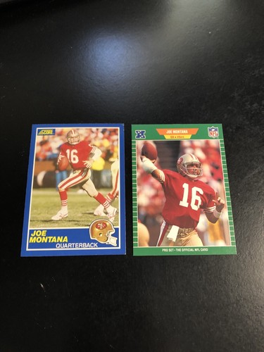 1989 Score #1 JOE MONTANA, 1989 Pro Set #381 HOFer, Hall of Famer) (2) Card Lot - Picture 8 of 8