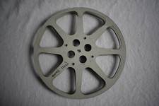 Vintage 16MM Grey/Gray Metal Film Reel Possibly Eastman Kodak 13 3/4" Diameter