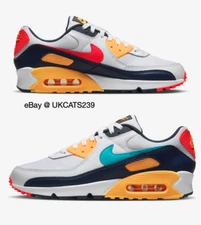 Nike Air Max 90 Shoes White Thunder Blue Dusty Cactus HF4860-100 Mens Multi Size