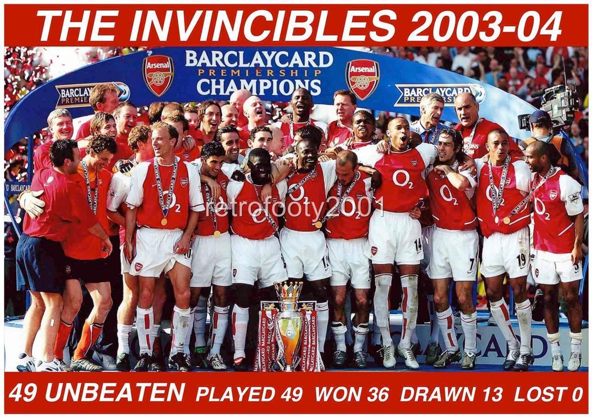 Arsenal FC 2003-04 The Invincibles Unbeaten Season Dennis Bergkamp