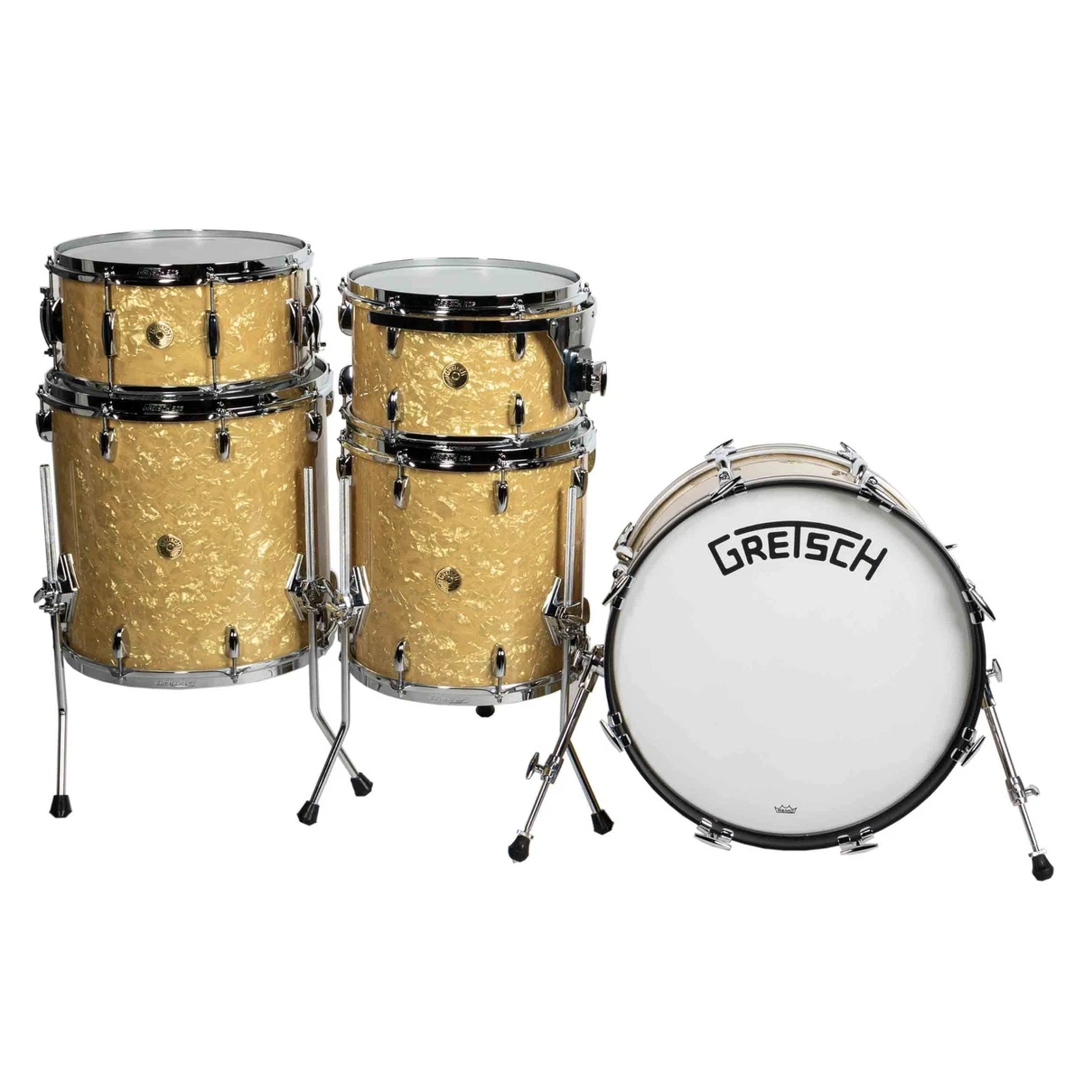 Gretsch Broadkaster 5 Piece Shell Kit Antique Pearl Nitron eBay