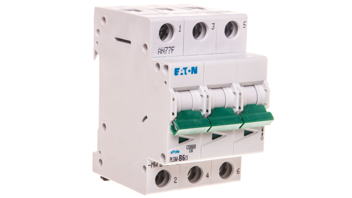 Miniature circuit breaker 3P B 6A 10kA AC PLSM-B6 / 3-MW 242442 /T2UK