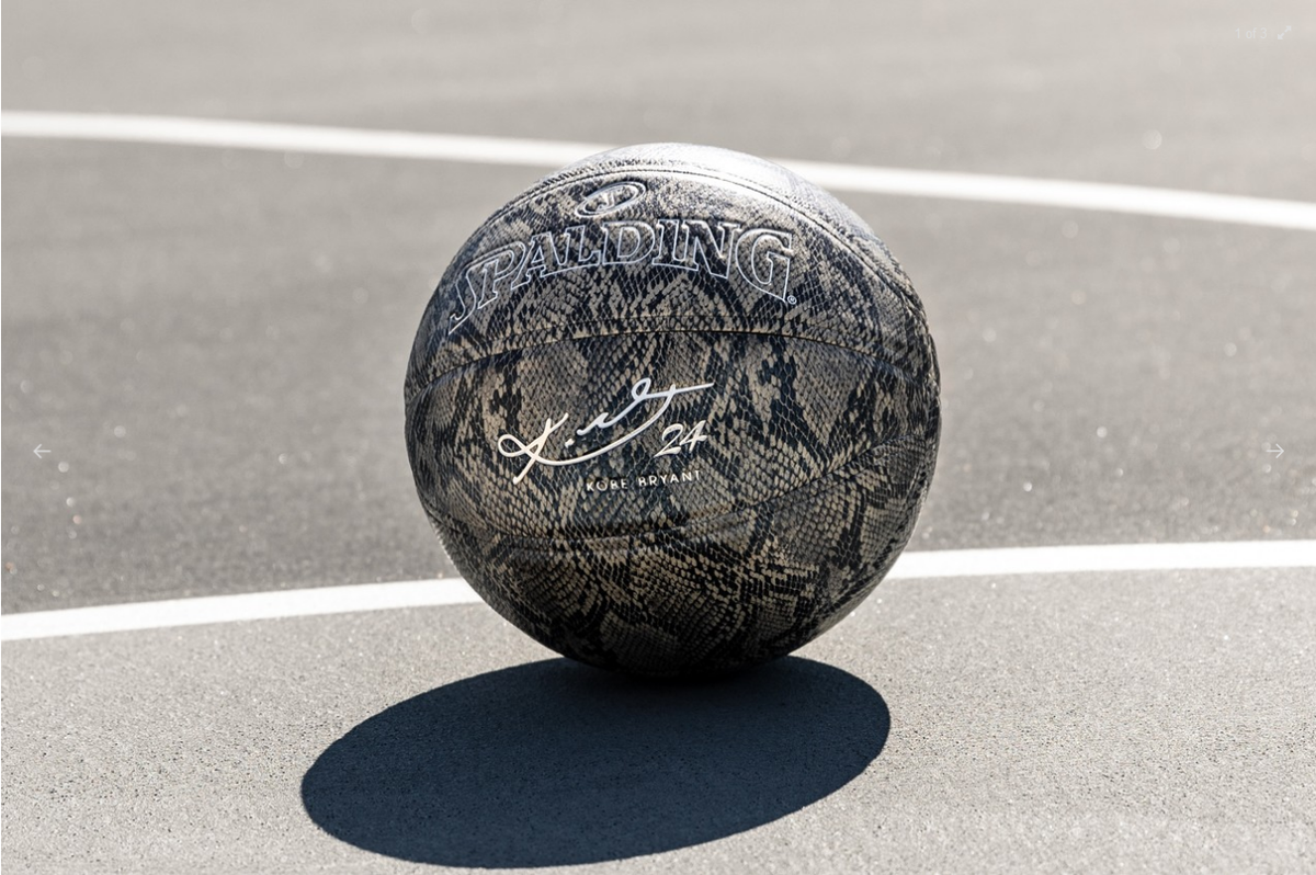 Kobe Bryant Spalding Basketball 24K Silver Snake Skin 94