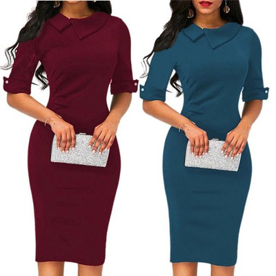 bodycon below knee dress