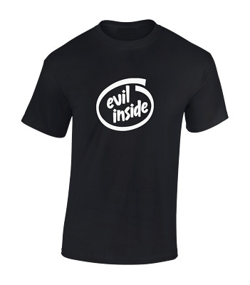 EVIL INSIDE HERREN T-SHIRT LUSTIGER WITZ DESIGN COMPUTER NEUHEIT TOP GESCHENKIDEE