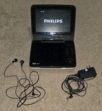 Philips Portable DVD Player model PET741/37 White w Charger / Adapter WEAK BATT.