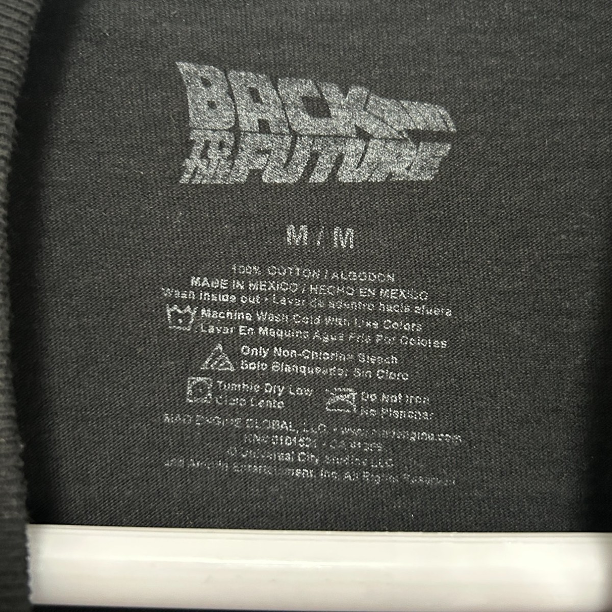 Bayside Back TO the Future 85 Hill Valley, USA T-Shirt Mens M Black View 4