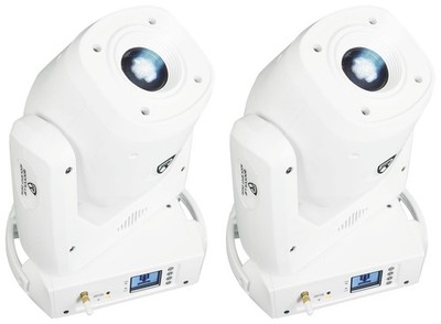 2 Rockville ROCK SPOT 260W WHITE DJ Moving Head LightsWireless DMX+Prism+Gobos