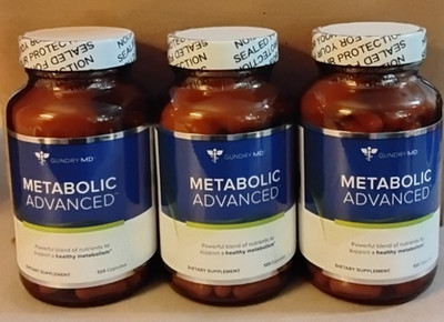 3 Bottles/ 120 capsules (360 Caps Total) Gundry MD Metabolic Advance Supplements