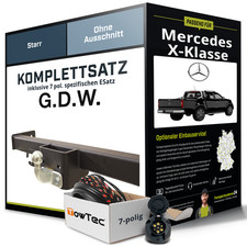 Für MERCEDES X-Klasse Typ 470 Anhängerkupplung starr +eSatz 7pol 09.2017-05.2020