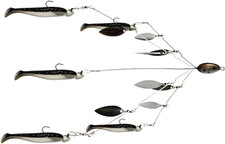 Fishing Vault Fully Rigged 5 Arms 8 Bladed Umbrella Rig Bass Lure W/Swim Baits a