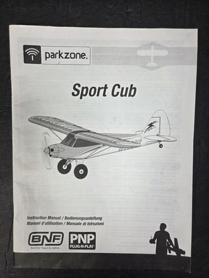 Parkzone Sport Cub RC Airplane Paper MANUAL- Original PKZ6875, PKZ6880 Pre-Owned
