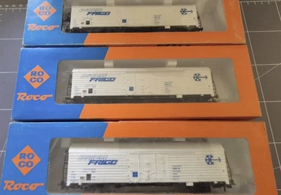 Lot de 3  wagons HO SNCF INTERFRIGO ROCO 44319A ou 46442 époque IV - Photo 1/4