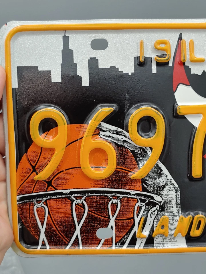 1993 IL Chicago Bulls Threepeat Champions License Plate Rare 96,97 DA-BULLS WOW - Image 2 of 4