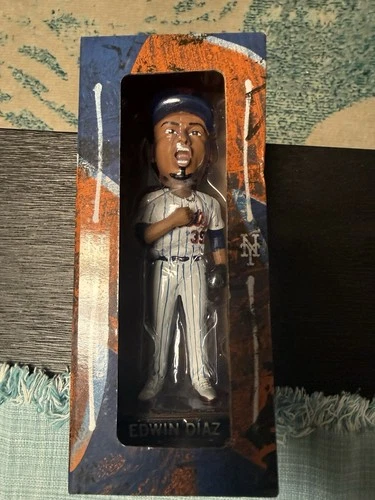 Edwin Diaz New York Mets MLB Bobblehead Collectible White Blue