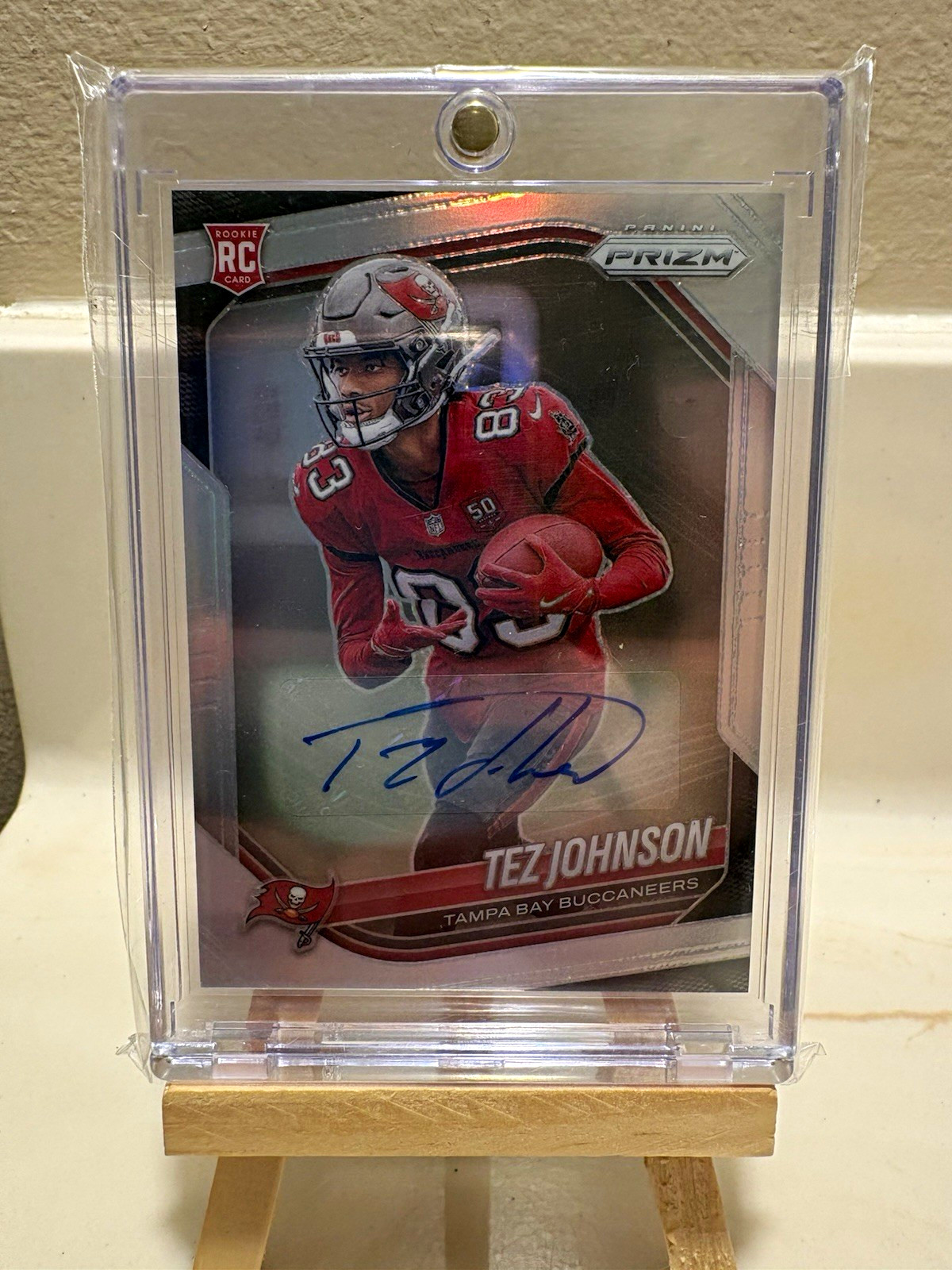 2025 Panini Prizm Football Tez Johnson RC Auto #381 Tampa Bay Buccaneers
