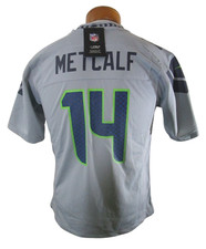 NWT Nike DK Metcalf Seattle Seahawks 14 Youth Alternate Jersey L 14/16 Gray