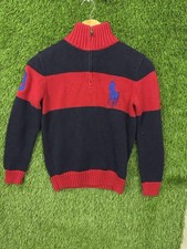 Polo Ralph Lauren Big Pony Quarter Zip Knit Sweater Youth Medium