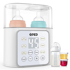 Baby Bottle Warmer, 9-In-1 Fast Baby Food Heater  Defrost, Double Bottle Warmer