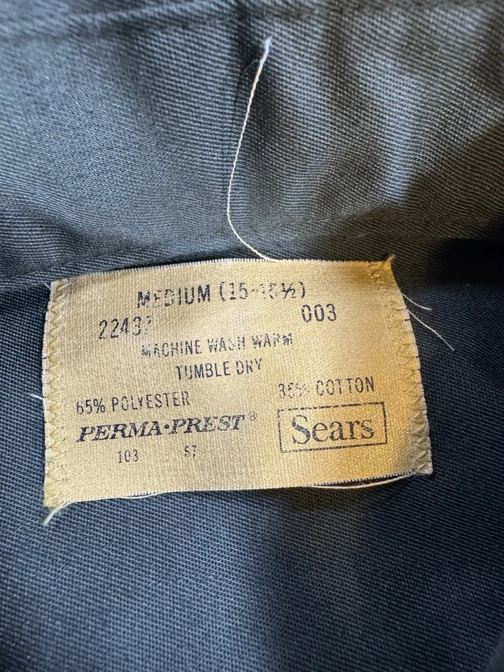 Vintage Sears Shirt Men’s Medium Work Wear Button Down Green - Image 2 of 4