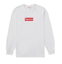 BRAND NEW Supreme Box Logo L/S Tee FW20T15  Size M White SEALED