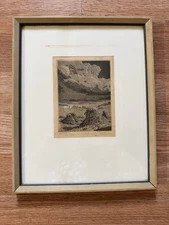 Lyman Byxbe Pencil Signed Framed Art Print