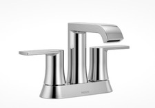 NEW Moen 84764 Genta 2-Handle Bathroom Faucet Polished Chrome W/Drain B318