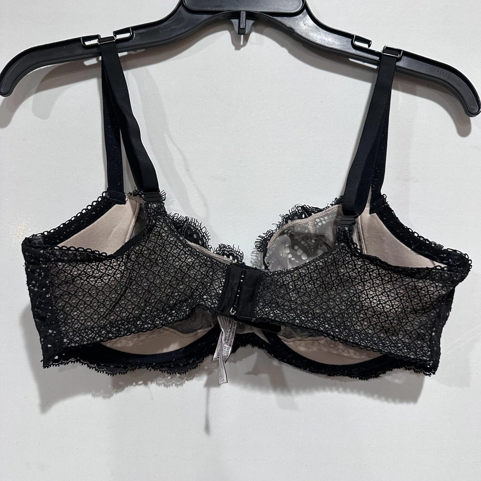 Sujetador Victoria's Secret para mujer 38DDD negro Dream Angels encaje con aros sin forro Foto 3 de 4