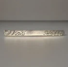 Vintage Sterling Silver Bar Pin Brooch 2.5″Hand-Engraved Art Deco Estate Jewelry