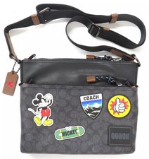 Borsa a tracolla Coach Disney Mickey Mouse Pacer toppa sportiva in tela firmata