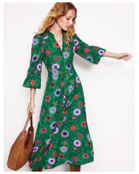 Women Boden Dress Multicolor Viscose 40 / L / 48 #8DZZ