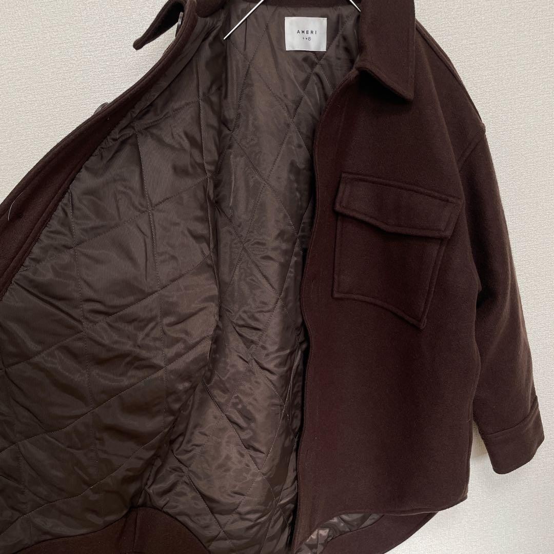 Ameri Jacket Coat Brown Quilted Warm Winter Used … - image 9