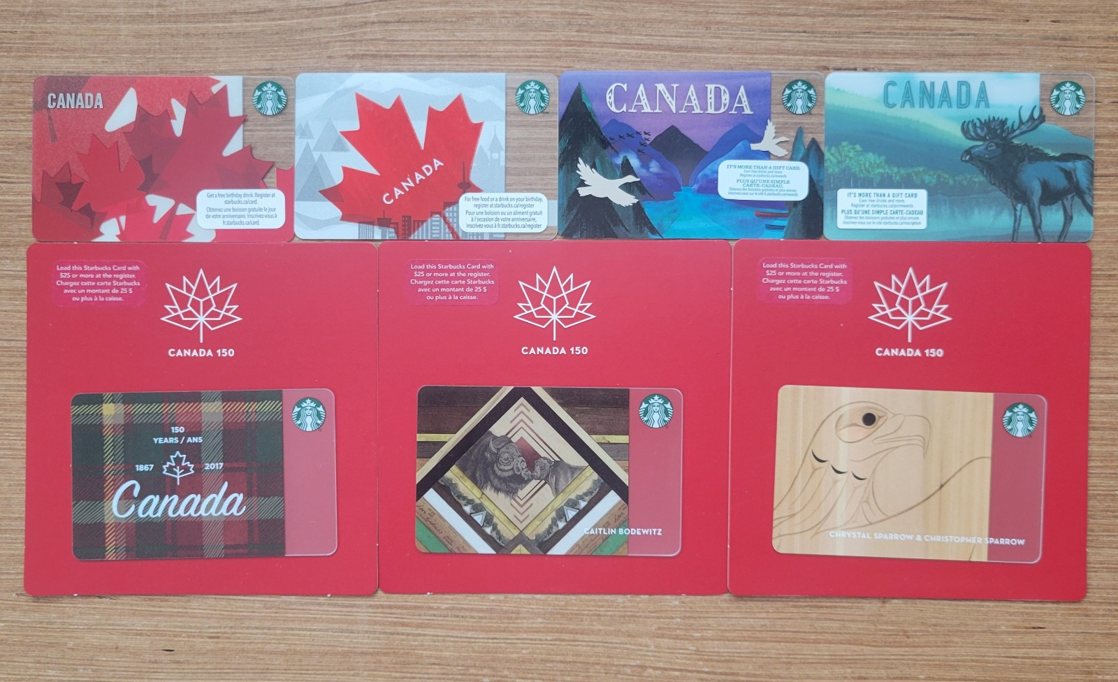 Set of 7 Different Starbucks Canada 2012 to 2018 Special Edition