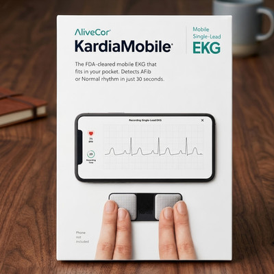 AliveCor KardiaMobile AC-009-UA-DI Pocket Single-Lead Personal EKG Recorder