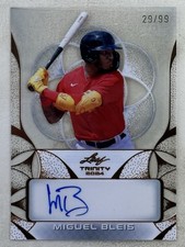 Miguel Bleis 2024 Leaf Trinity Bronze Clear Auto /99 #CA-MB1 Sports Baseball