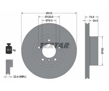 2pcs Brake Disc PRO+ TEXTAR 92176105 for BMW X1 3 Series Coupe