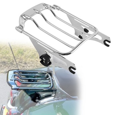 Detachable 2-Up Luggage Rack Fit For Harley Touring Street Glide Road King 09-25