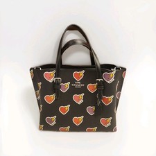 100 Authentic NWT Coach Mollie Tote With Heart Accents