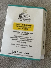 Kiehl's Truly Targeted Acne Clearing Solution 2% Salicylic Acid Mini 0.14oz New