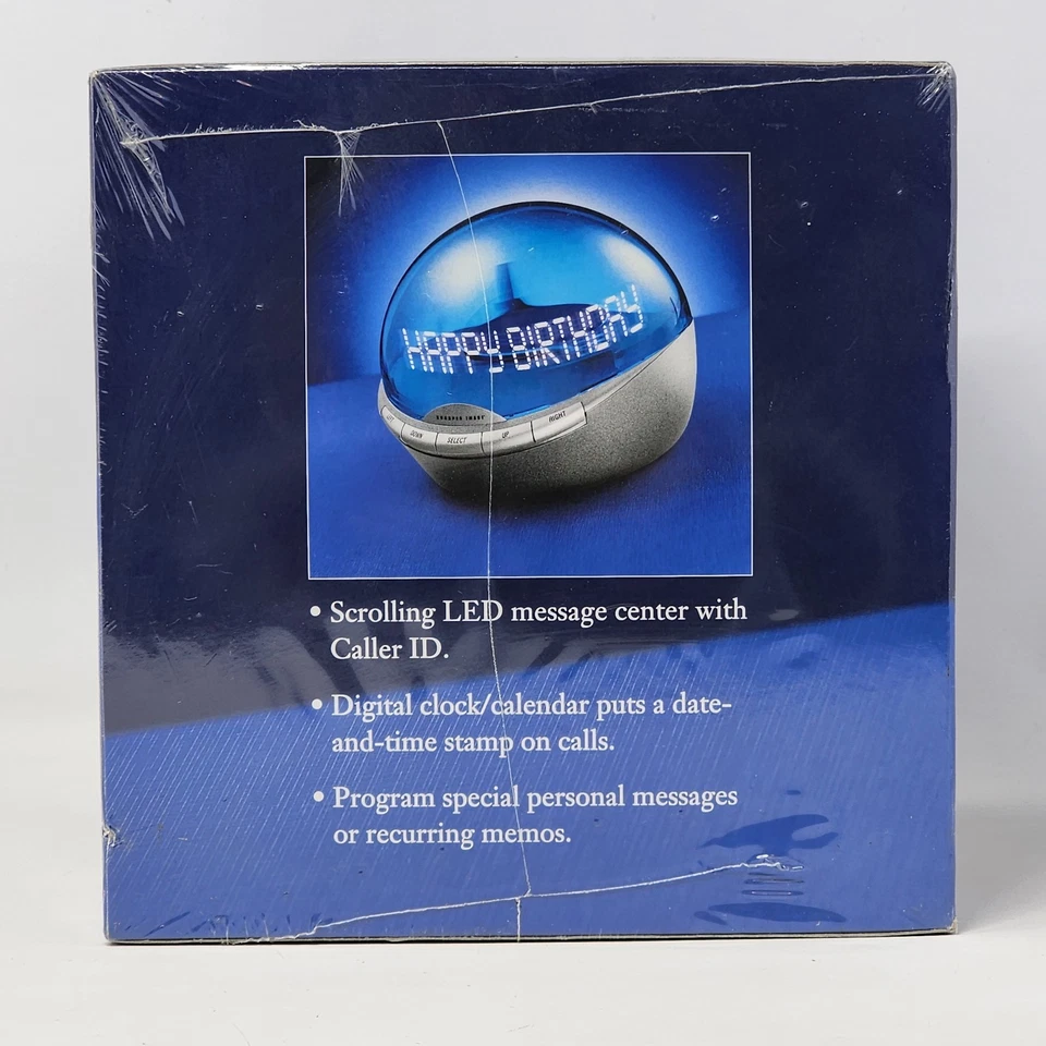 Sharper Image INFO GLOBE Scrolling Caller ID 2004 W1701 Factory Sealed NEW  - Image 3 of 4
