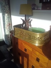 Ancienne aile de cheminée percée bordure de feu en laiton années 1890