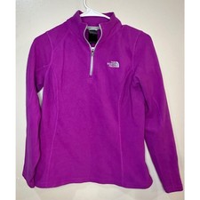 The North Face Women's TKA 100 Glacier 1/4 Zip Fleece Pullover Purple Small