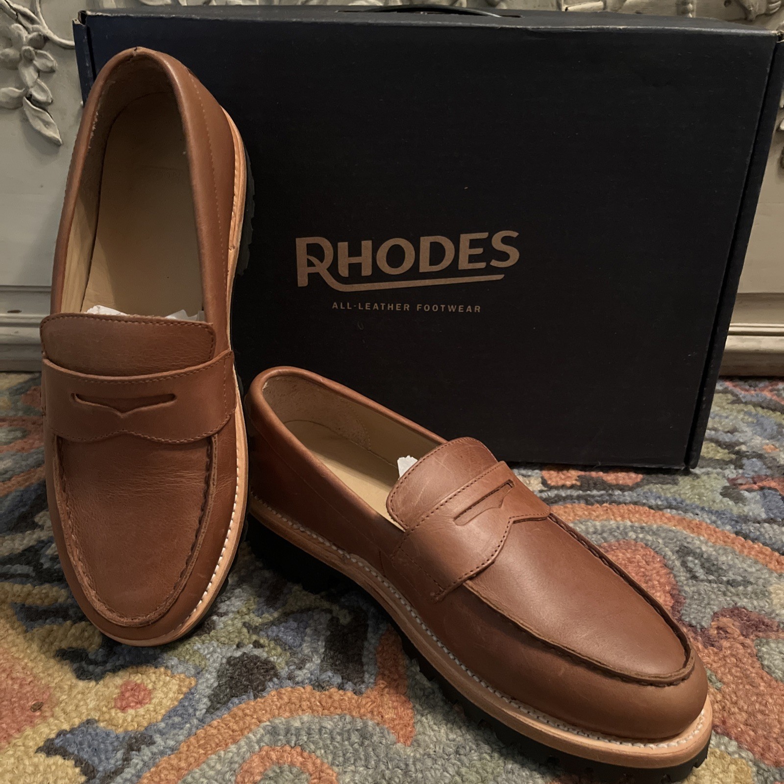 SAOLA Mocassino Rhodes Ashby con suola a strappo scarpe Adirondack uomo 9 casual business