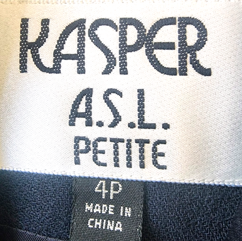 New Kasper Women's Navy PEB 2Pc Skirt Suit Size 4 P - Picture 2 of 8