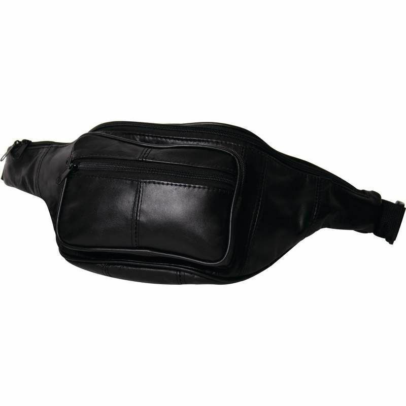 Leather Concealed Carry Fanny Pack w/ Holster, Tactical Waist CCW