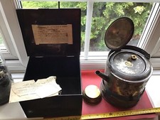 RARE SIRRAM STOVE TEA KETTLE K SET CAMPING PICNIC VINTAGE OLD CLASSIC CAR MARRIS